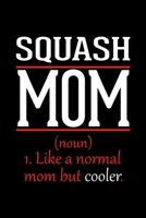 Squash Mom Notebook: Graph Paper Notebook with 120 pages 6x9 perfect as math book, sketchbook, workbook and diary Funny Gift for Squash Fans and Coaches 1677189258 Book Cover