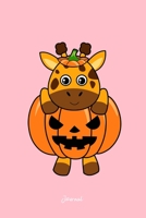 Journal: Dot Grid Journal - Giraffe Pumpkin Body Cute Easy Halloween Gift - Pink Dotted Diary, Planner, Gratitude, Writing, Travel, Goal, Bullet Notebook 170604058X Book Cover