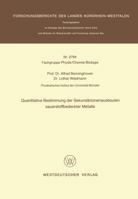 Quantitative Bestimmung Der Sekundarionenausbeuten Sauerstoffbedeckter Metalle 3531027840 Book Cover