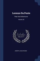 Lorenzo Da Ponte: Poet and Adventurer; Volume 28 1146432070 Book Cover
