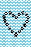 Paw Print Heart: Chevron Design 1795739029 Book Cover