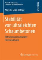 Stabilitat Von Ultraleichten Schaumbetonen: Betrachtung Instationarer Porenstrukturen 3658165952 Book Cover