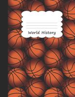 World History: Basketball Large Primary Sketchbook Paper Creative B-Ball Pattern Cover Team Player that Shoot Hoops, Coach & Game Day Coaches Drawing Sketch Book for Artist & Illustrator Writing Pad S 1076694993 Book Cover