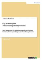Optimierung Des Fehlermanagementprozesses 3656654492 Book Cover