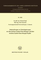 Untersuchungen an Sinterlegierungen Aus Dem Binaren System Eisen-Mangan Und Dem Ternaren System Eisen-Mangan-Kupfer 3531024310 Book Cover