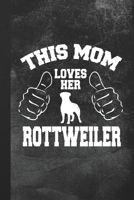 This Mom Loves Her Rottweiler: Blank Lined Notebook Journal Gift Dog Lover 1693657031 Book Cover
