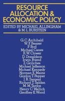 Resource Allocation and Economic Policy 1349026751 Book Cover