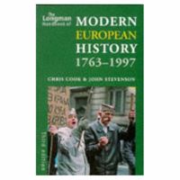 The Longman Handbook of Modern European History, 1763-1997 (Longman Handbook to History) 0415345839 Book Cover