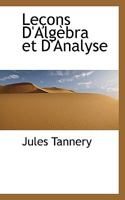 Leçons D'Algèbra et D'Analyse 111592768X Book Cover