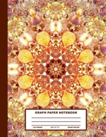 Graph Paper Notebook: Brown Yellow Mandala Cover Design Quad Ruled 120 Pages 8.5 X 11 Matte Finished Soft Cover 1688060510 Book Cover