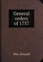 General Orders of 1757 5518739346 Book Cover