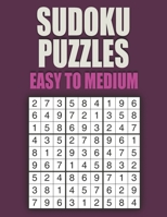 SuDoKu Puzzles Easy to Medium: Sudoku Puzzle Book For Adults & Jeniors From Easy To Medium Sudoku Book With 320 Sudoku Puzzles with Solutions B08XZNBJVQ Book Cover