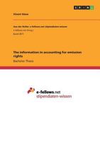 The information in accounting for emission rights 3668829888 Book Cover