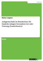 Anlagentechnik im Brandschutz f�r bauliche Anlagen besonderer Art oder Nutzung (Sonderbauten) 3640552083 Book Cover