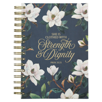 Journal Wirebound Teal Strength & Dignity Prov. 31:25 1639527052 Book Cover