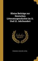 Kleine Beitrage Zur Deutschen Literaturgeschichte 0526228342 Book Cover