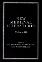 New Medieval Literatures: Volume III 0198186800 Book Cover