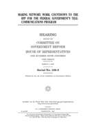 Making Networx work: countdown to the RFP for the Federal Government's telecommunications program B084DL4SBZ Book Cover