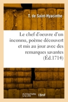 Le Chef d'Oeuvre d'Un Inconnu 232989516X Book Cover