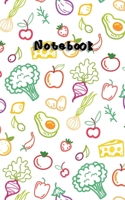 Notebook: Vegie and Fruit cover Quadrille notebook mead graph notebook | used for math or science purposes for teens and adults. The larger quad rule ... (College Ruled Line Pape size 5 x 8 inch) 169819501X Book Cover