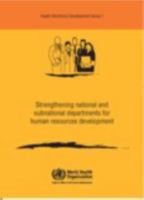 Strengthening National and Subnational Departments for Human Resources Development 9290216468 Book Cover