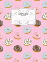 Composition Notebook: Kawaii College Ruled Narrow Line Comp Books for School - Pink Donuts 1797505351 Book Cover