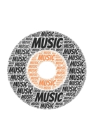 Music: Notebook, Journal Dot grid, Dotted, Dot 120 Pages DIN A5 (6x9 inches) Notes, Drawings, Planer, Diary, Organization Word Cloud Present 1702348504 Book Cover