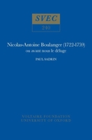 Nicolas-Antoine Boulanger, 1722-59, Ou Avant Nous Le Deluge (Studies on Voltaire) 0729403351 Book Cover