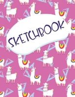 Sketchbook: A Large Cute Llama Sketchbook for Adorable Animal Sketching & Cartoon 1696417627 Book Cover