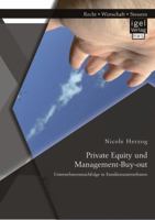 Private Equity Und Management-Buy-Out: Unternehmensnachfolge in Familienunternehmen 3954851555 Book Cover