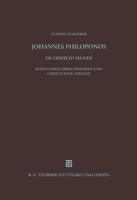 Johannes Philoponos. de Opificio Mundi 3598776845 Book Cover