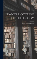 Kant's Doctrine of Teleology 1019210508 Book Cover