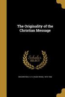 Originality of the Christian Message 1975948823 Book Cover