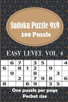 100 Sudoku Puzzle 9x9 - One puzzle per page: Sudoku Puzzle Books - Easy Level - Hours of Fun to Keep Your Brain Active & Young - Gift for Sudoku Lovers - Vol 4 B08R68BTZC Book Cover
