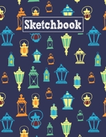 Sketchbook: 8.5 x 11 Notebook for Creative Drawing and Sketching Activities with Street Lamps Themed Cover Design 165979403X Book Cover