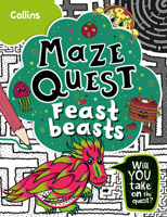 Feast Beasts: Solve 50 mazes in this adventure story for kids aged 7+ 0008599572 Book Cover