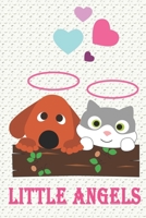 Little Angels: Cute Animal Journal Notebook, 6 x 9 Inches,120 Lined Writing Pages, Matte Finish 1674847815 Book Cover