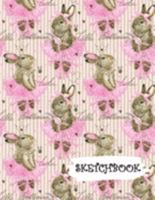 Sketchbook: Ballerina Bunny Rabbit Fun Framed Drawing Paper Notebook 1692044109 Book Cover