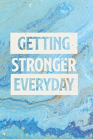 Getting stronger everyday Journal With Inspirational Quotes: 6 x 9, Teal Marble Cover, Lined/Ruled Notebook (Inspirational Journals) 1705317162 Book Cover