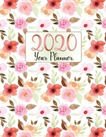 Year Planner 2020 & Monthly Planner, All in one, Large A4( 8.5x11), Cute Floral Cover: beautiful planner Divided regularly throughout the year 1676643559 Book Cover