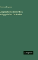 Geographische Inschriften Alt Gyptischer Denkm Ler 3846006025 Book Cover