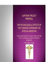 The Psychological Effects of The Tuskegee Experiment on African Americans 1976599806 Book Cover