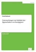 Untersuchungen Zur Stabilitat Der Eigenschaften Von Stuckgipsen 3838629639 Book Cover