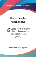 Placita Anglo-normannica 1164940244 Book Cover