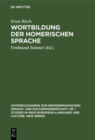 Wortbildung Der Homerischen Sprache 3112607791 Book Cover