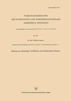 Beitrag Zur Statistischen Verifikation Der Minderheiten-Theorie 3663062104 Book Cover