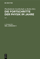 Die Fortschritte Der Physik Im Jahre .... 1859, Jahrgang 15 311240775X Book Cover