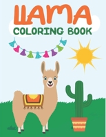 Llama Coloring Book: Llama Coloring Book for Kids and Adults B09328MDM7 Book Cover