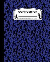 Composition: Lacrosse Blue Marble Composition Notebook. Sports Player Wide Ruled Book 7.5 X 9.25 In, 100 Pages, Journal for Girls Boys, Kids, Elementary School Students and Teachers 1722634707 Book Cover