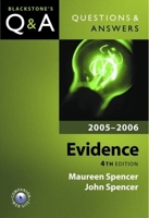 Q and A: Evidence 2007-2008 (Blackstone's Law Questions and Answers) 0199559570 Book Cover